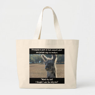 Funny llama, Friendship Quote on tote bag