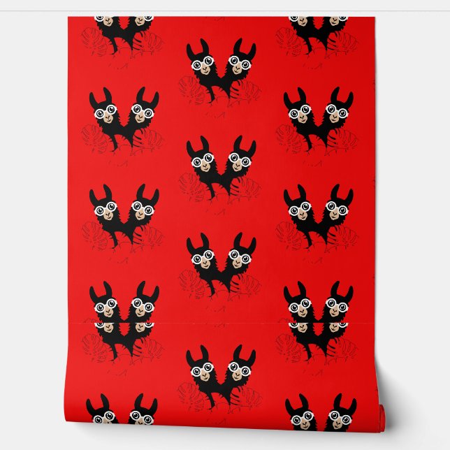 Funny Llama Home Decor Wallpaper (Unrolling)