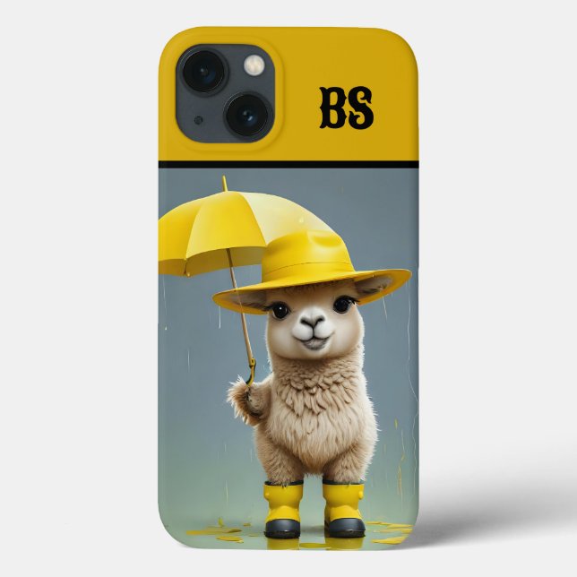 Funny Llama in Rain Boots – Beach Humor Case-Mate iPhone Case (Back)