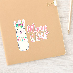 Funny Llama MAMA Cute Mothers Day Birthday Gift Sticker