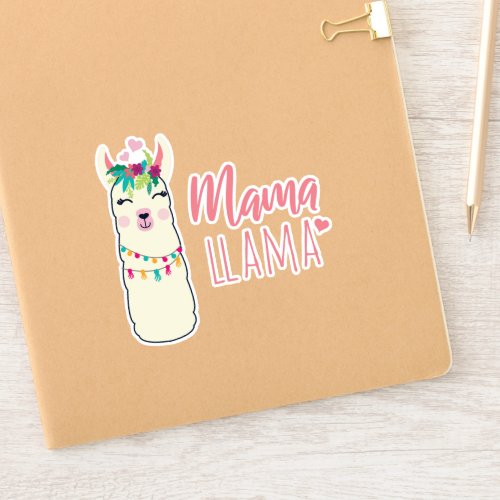Funny Llama MAMA Cute Mothers Day Birthday Gift Sticker