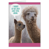 Funny Llama Mother's Day Card For Mum (Front)