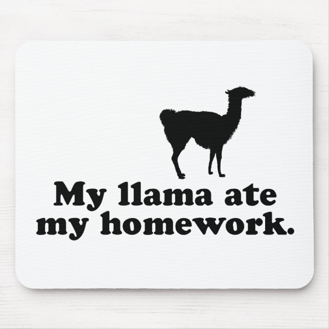 Funny Llama Mouse Pad (Front)