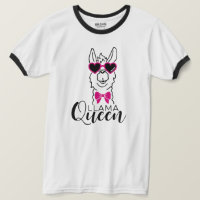 Funny llama Queen T-Shirt For Girls