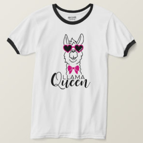 Funny llama Queen T-Shirt For Girls