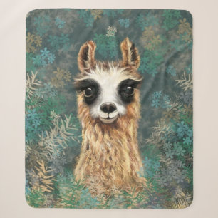 Funny Llama Sherpa Blanket