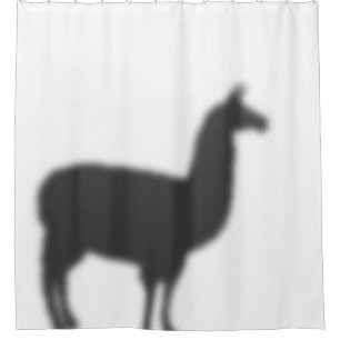 Funny llama silhouette shower curtain