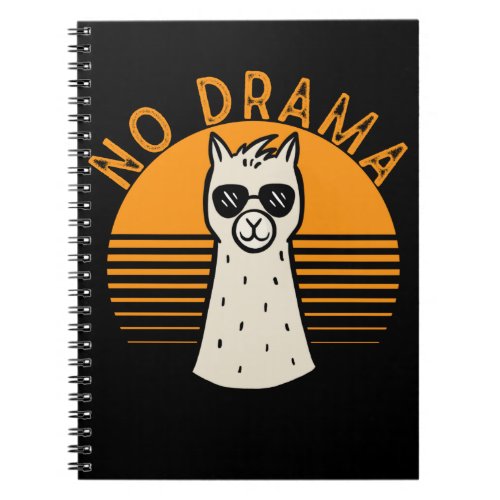 Funny Llama Sunglassss Cool Llama Notebook