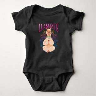 Funny Llama Yoga Relaxing Meditation Animal Baby Bodysuit