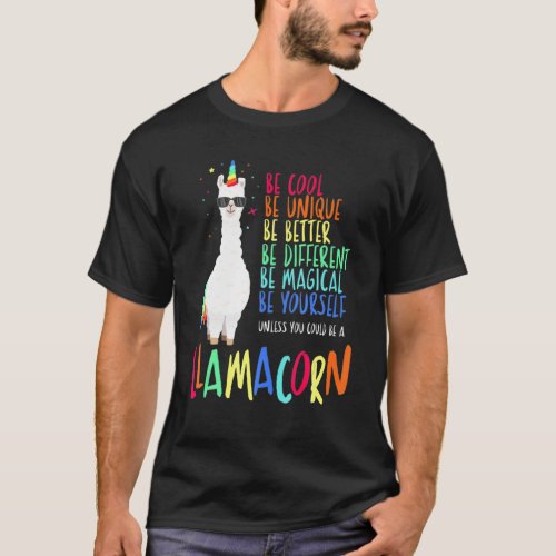Funny Llamacorn Funny Cute Llama Unicorns Dabbing T_Shirt