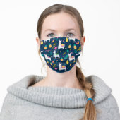 Funny Llamas Adult Cloth Face Mask (Worn)