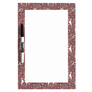 Funny Llamas Pattern Dry Erase Board