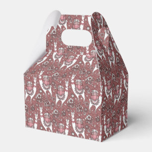 Funny Llamas Pattern Favor Boxes