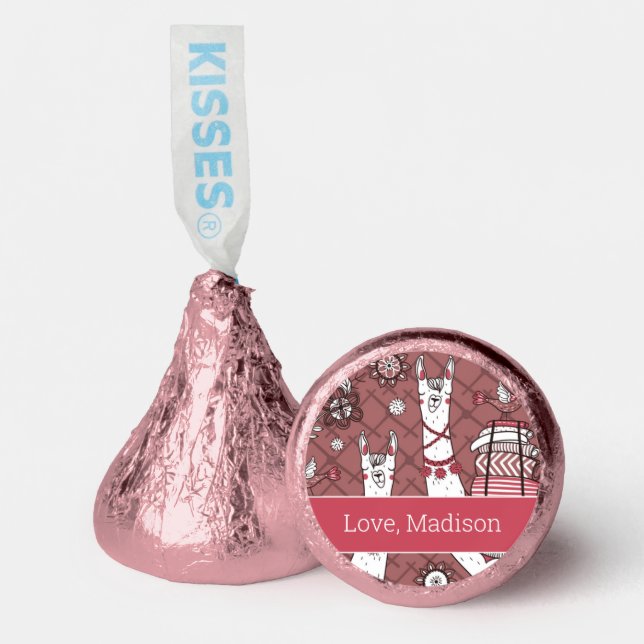 Funny Llamas Pattern Hershey®'s Kisses® (Front)