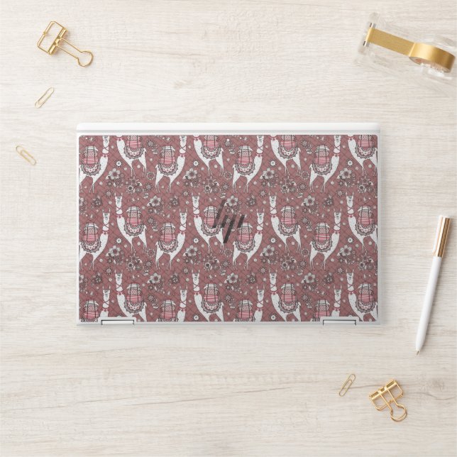 Funny Llamas Pattern HP Laptop Skin (Desk)