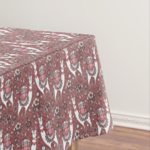 Funny Llamas Pattern Tablecloth