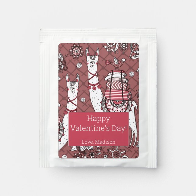 Funny Llamas Pattern Tea Bag Drink Mix (Front)