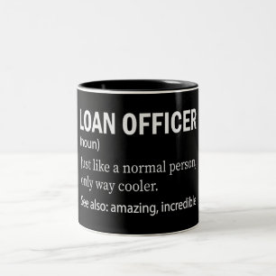 Funny Loan Officer Definition Two-Tone Coffee Mug