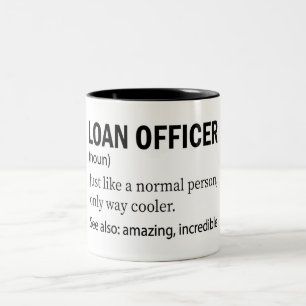 Funny Loan Officer Definition Two-Tone Coffee Mug