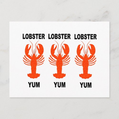 Funny lobster postcard