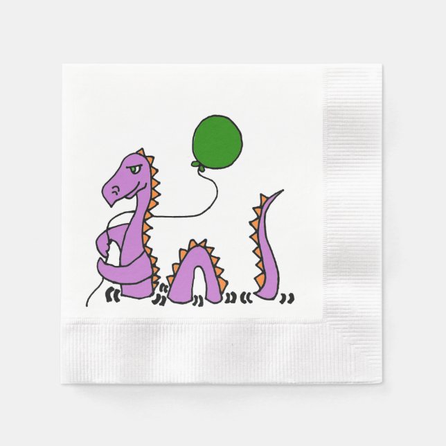 Funny Loch Ness Monster with Balloon Napkins (Front)