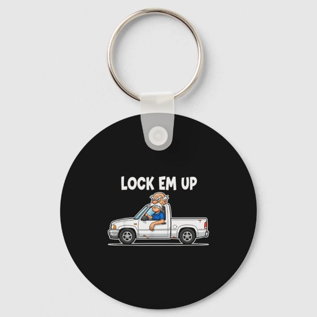 Funny Lock Em Up Private Property  Keychain (Front)
