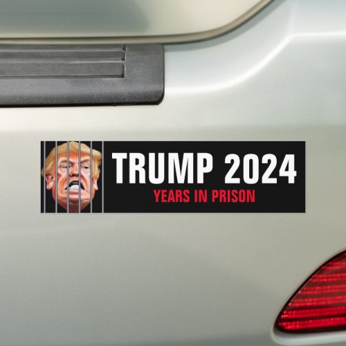 Funny Lock Him Up _  Trump 2024 Years in Prison Bumper Sticker