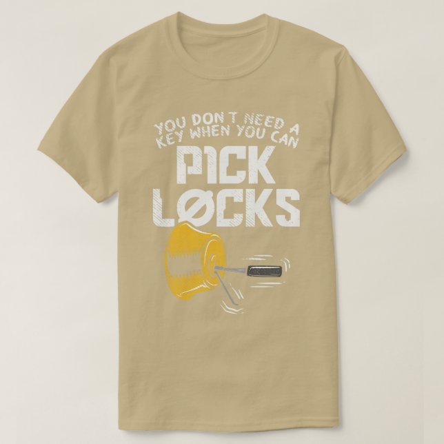 Funny Lock Picker Gift T-Shirt (Design Front)