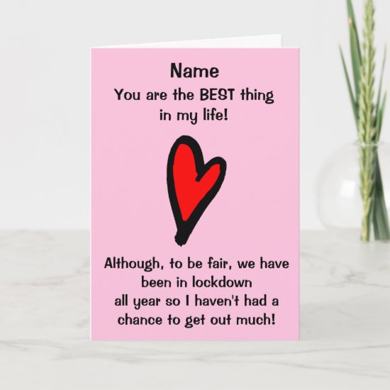 Funny Lockdown Valentines Day Card