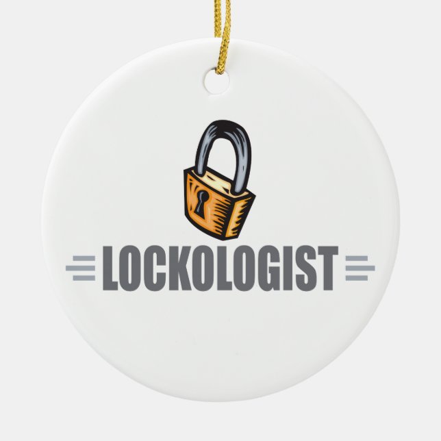 Funny Locksmith Ceramic Ornament (Front)