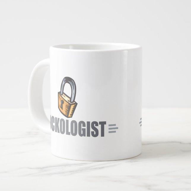 Funny Locksmith Giant Coffee Mug (Front Left)
