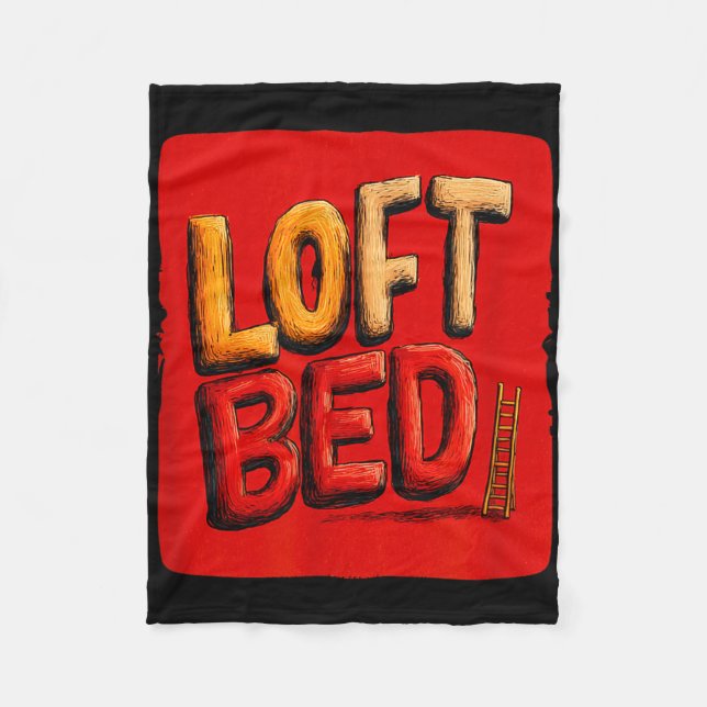 Funny loft bed speech costume  fleece blanket (Front)