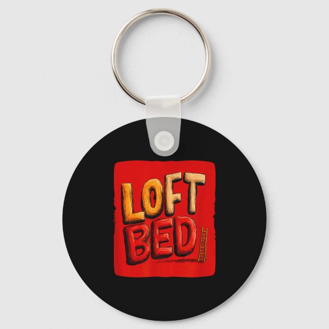 Funny loft bed speech costume  keychain (Front)