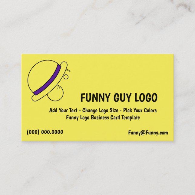 Funny Logos Clown Business Card (Front)