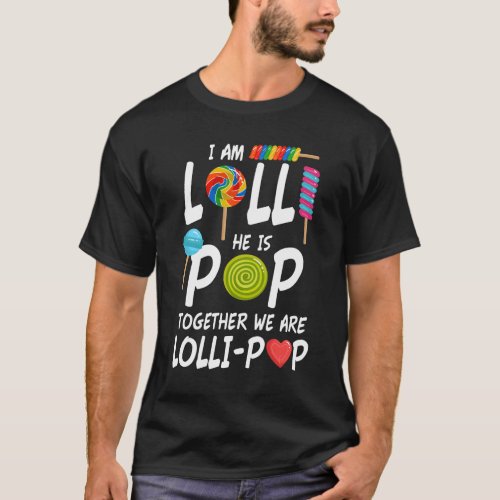 Funny Lolli and Pop Grandparents Nickname Gift T_Shirt