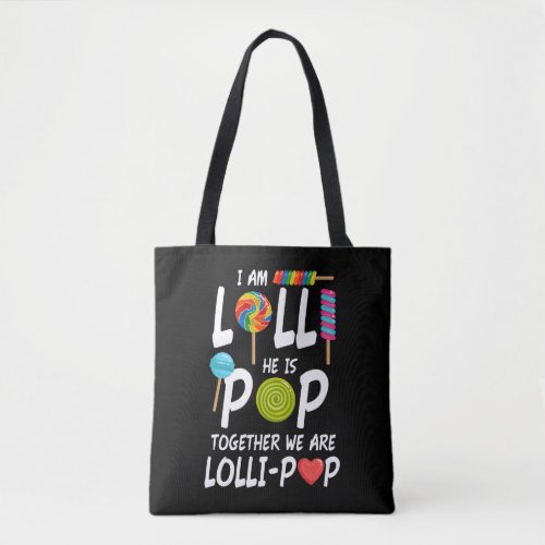 Funny Lolli and Pop Grandparents Nickname Gift Tote Bag