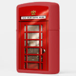 Funny London British Red Phone Booth Zippo Lighter at Zazzle