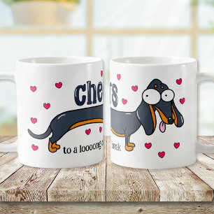 Funny Long Coffee Break Dog Mug