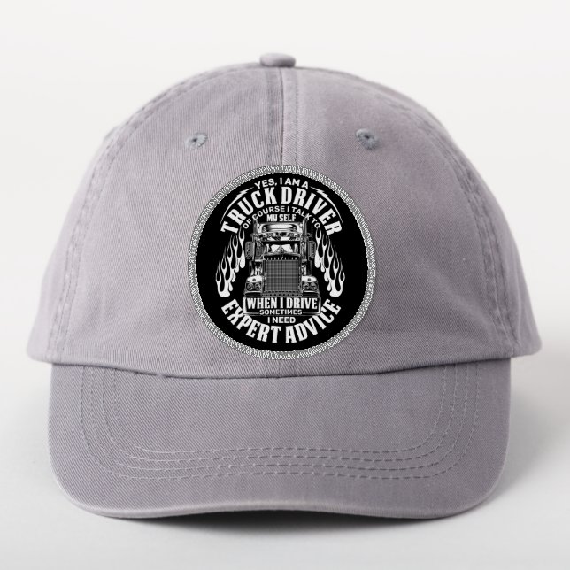 Funny Long Haul Trucker Transport Driver Patch (On Headwear)