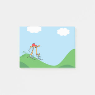 Funny Long Running Pi © illustration Gift Post-it Notes
