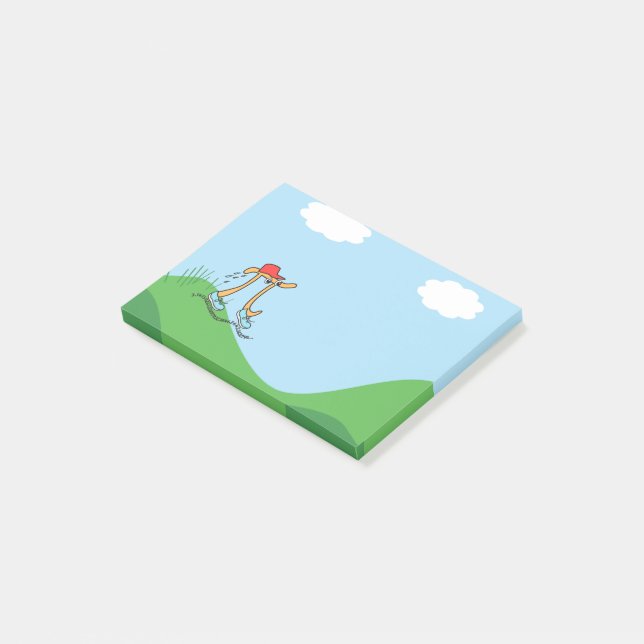 Funny Long Running Pi ©  illustration Gift Post-it Notes (Angled)