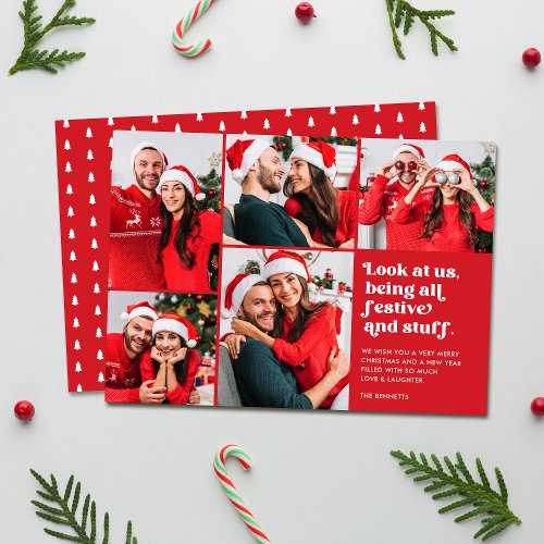 Funny Look at Us 5 Photo Collage Christmas Holiday