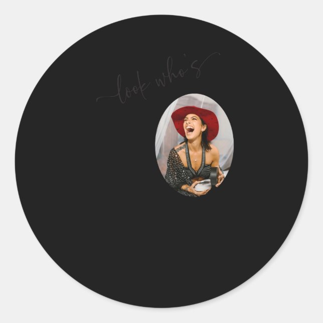 Funny Look Whos 30 Stylish 30th Birthday  Classic Round Sticker (Front)