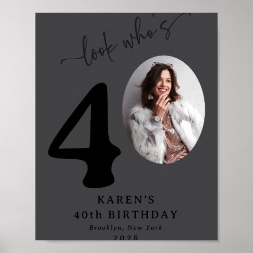 Funny Look Whos 40 Stylish 40th Birthday 