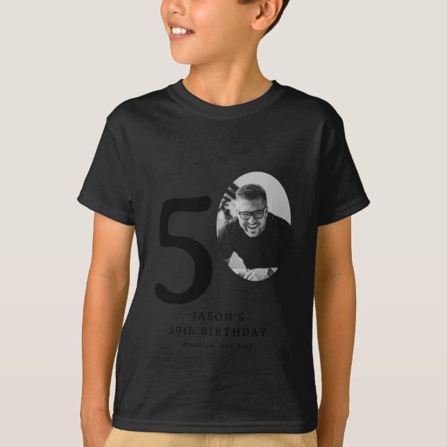Funny Look Whos 50 Stylish 50th Birthday  T-Shirt (Front)