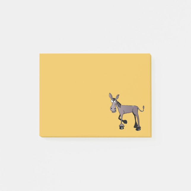 Funny Looking Big Eyed Donkey Post-it Notes (Front)