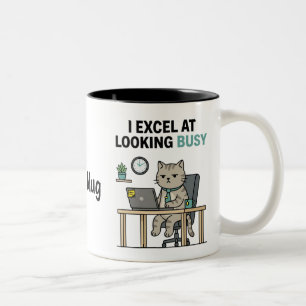 Funny Looking Busy Personalized Work Mug