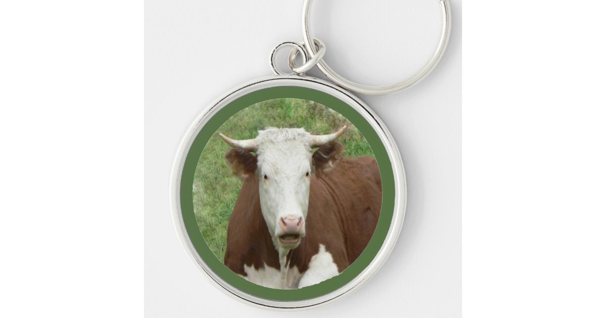 Highland Cow Flower Crown Keychain