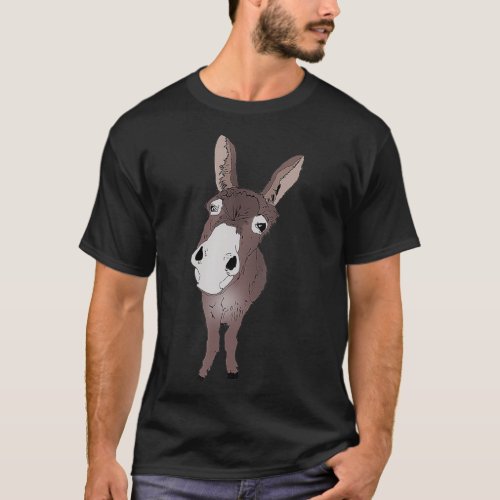 Funny looking Donkey Gift idea for cute Donkeys T_Shirt