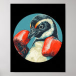 Funny Looking Penguin With Boxing Gloves Costume  Poster